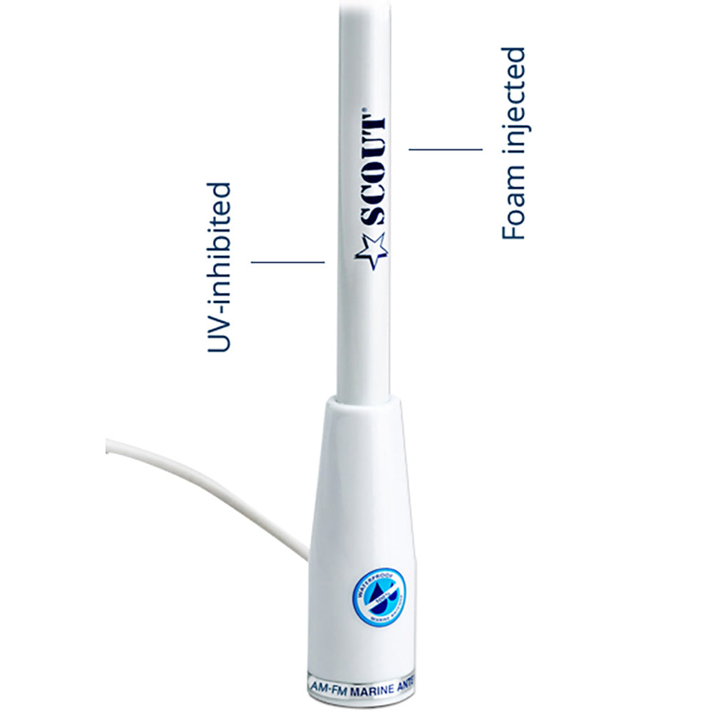 Scout KS115 AMFM 5 Fiberglass Antenna PF AN NAMFM004T