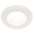 Hella Marine EuroLED 75 3 Round Screw Mount Down Light  White LED  White Plastic Rim  24V 958110111