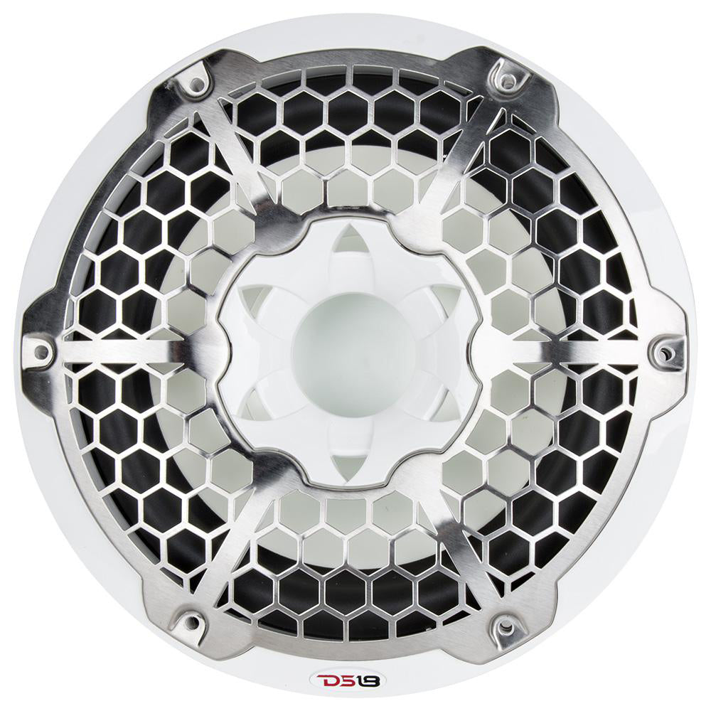 DS18 HYDRO 10 Subwoofer wRGB Lights  600W  White NXL10SUB